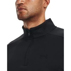 Under Armour Lightweight Stretch Golf Fleece 1373358 -Elite Golf Shop 1373358 001 COLLAR
