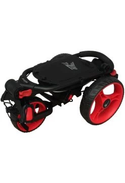 Axglo TriLite 3 Wheel Golf Trolley | Black/Red -Elite Golf Shop Axglo TriLite Wheel Golf Trolley Black Red 40