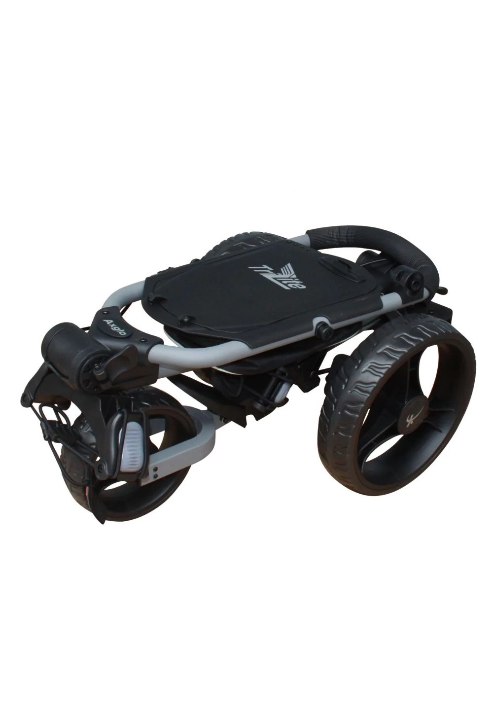Axglo TriLite 3 Wheel Golf Trolley | Grey/Black 2 Axglo TriLite 3 Wheel Golf Trolley | Grey/Black - Image 2