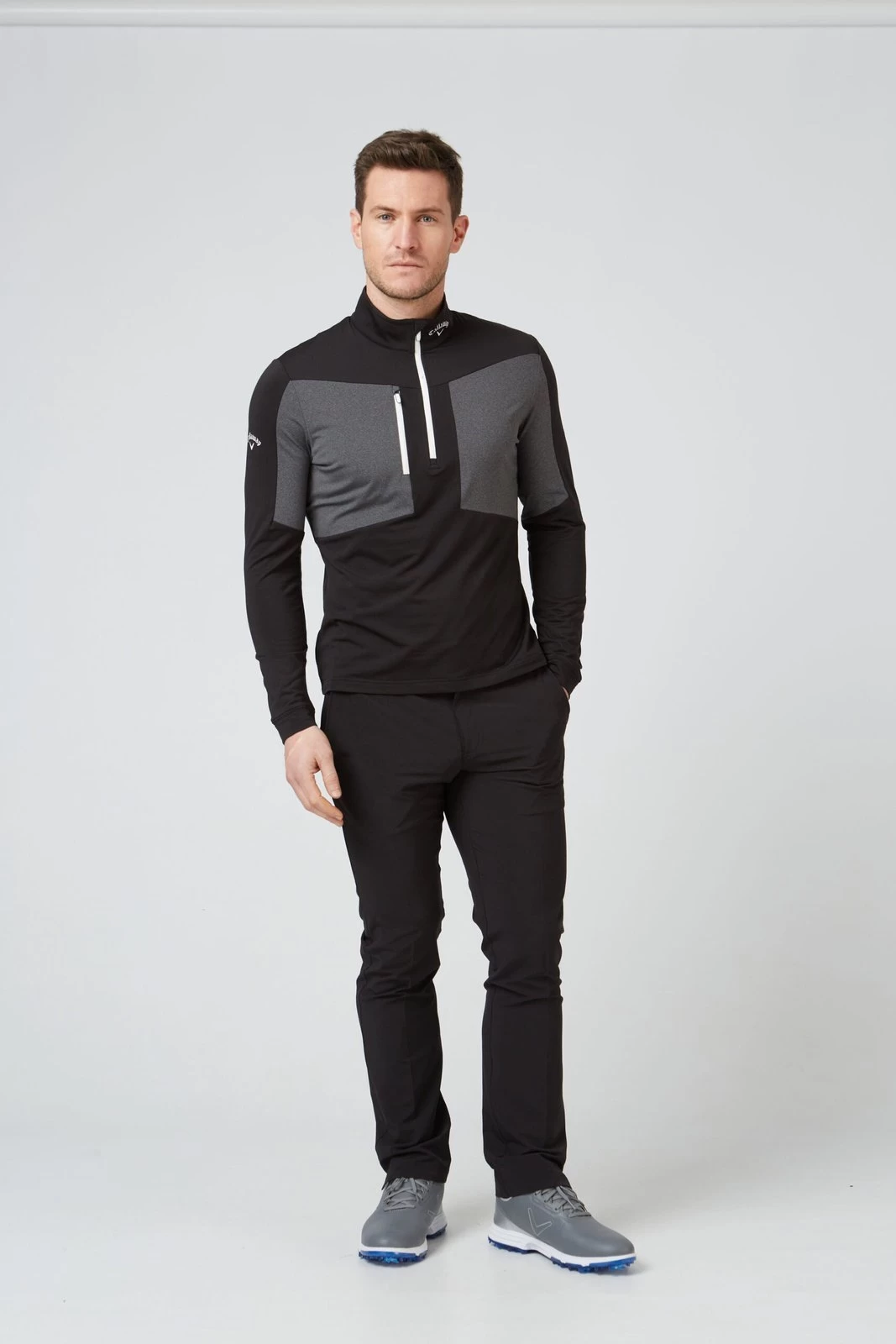 Callaway Aquapel Mixed Media 1/2 Zip Golf Sweater CGKFC004 - Image 3