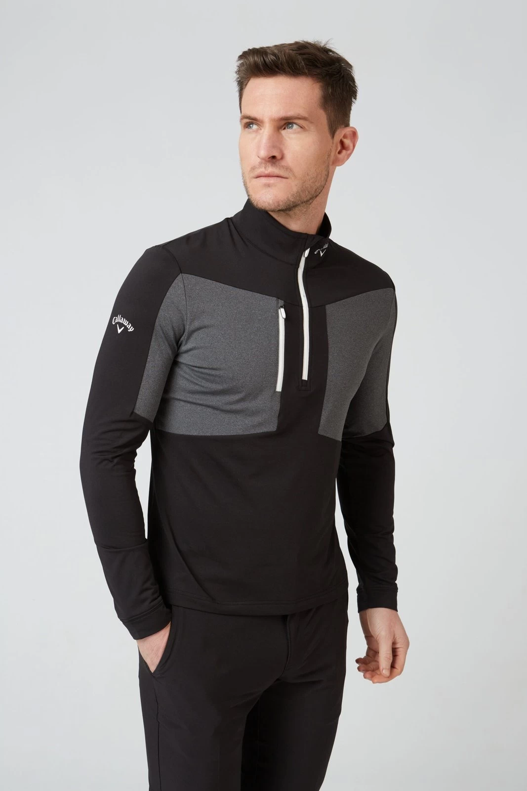 Callaway Aquapel Mixed Media 1/2 Zip Golf Sweater CGKFC004 - Image 4