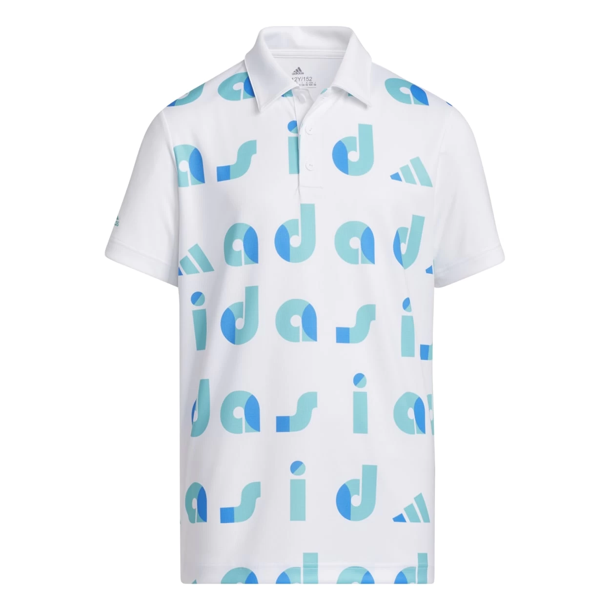 Adidas Junior Graphic Print Golf Polo Shirt HC0250 1 Adidas Junior Graphic Print Golf Polo Shirt HC0250