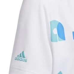 Adidas Junior Graphic Print Golf Polo Shirt HC0250 7 Adidas Junior Graphic Print Golf Polo Shirt HC0250 -Elite Golf Shop HC0250 4 APPAREL Photography DetailView1 white
