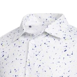 Adidas Junior Flag Golf Polo Shirt HD4953 -Elite Golf Shop HD4953 4 APPAREL Photography DetailView1 white