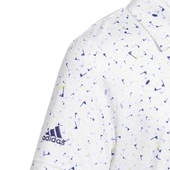 Adidas Junior Flag Golf Polo Shirt HD4953 -Elite Golf Shop HD4953 6 APPAREL Photography DetailView3 white