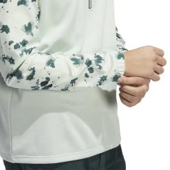 Adidas Splatter Print 1/4-Zip Golf Mid Layer HN7174 -Elite Golf Shop HN7174 8 APPAREL OnModel DetailView2 white