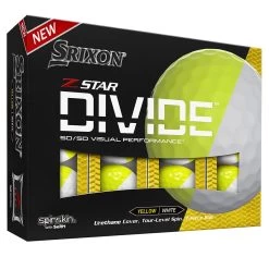Srixon Z-Star Tour Divide Golf Balls | Yellow/White -Elite Golf Shop Srixon Z Star Tour Divide Golf Balls Yellow White 7
