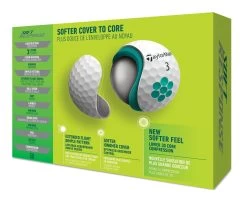 TaylorMade Soft Response Golf Balls | White -Elite Golf Shop TM22BAL TA508 N7640701 SoftResponse WHT GLB dz Tray v3