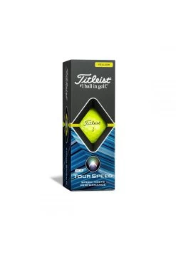 Titleist 2021 Tour Speed Golf Balls | Yellow -Elite Golf Shop Titleist Tour Speed Golf Balls Yellow 74