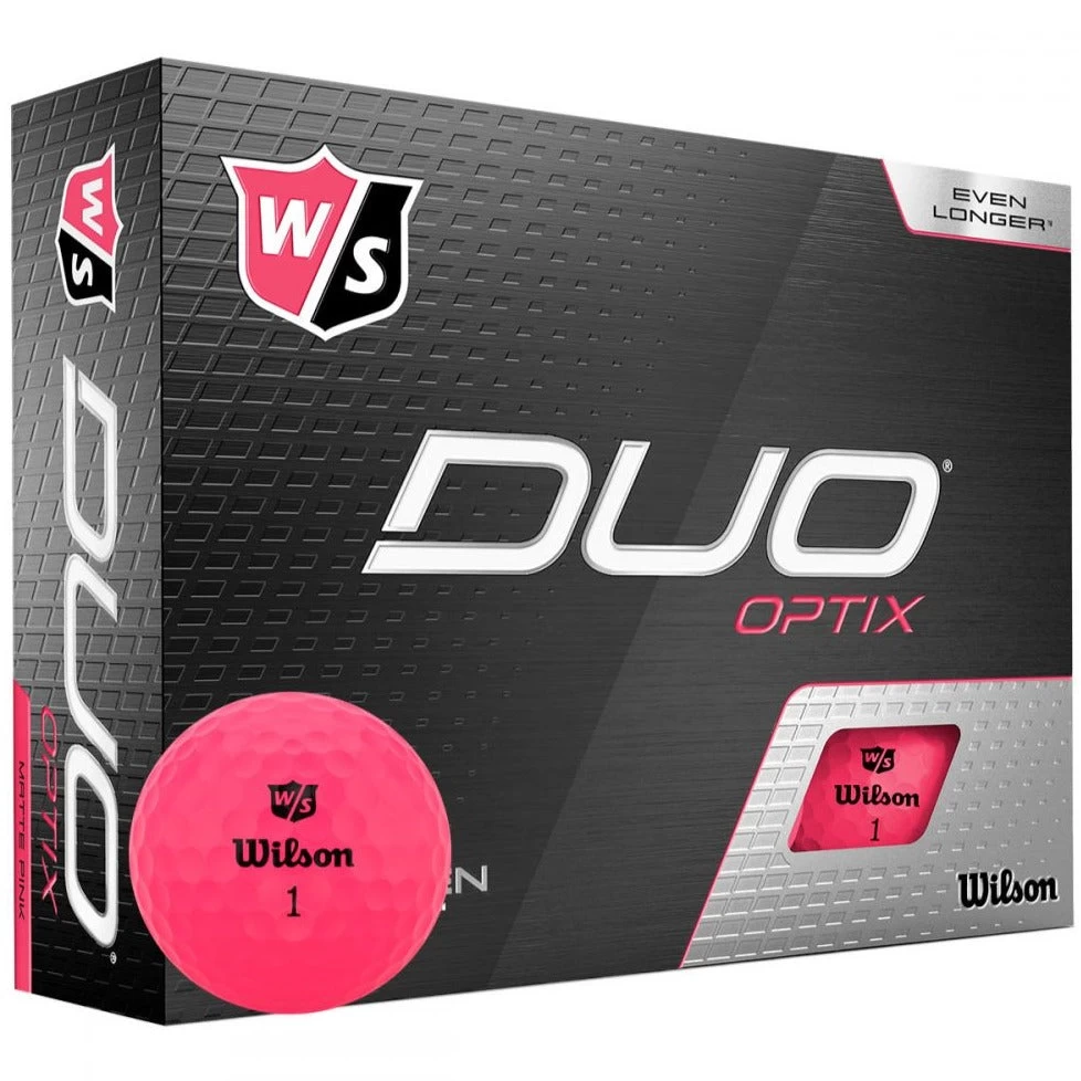 Wilson Staff Duo Optix Matte Golf Balls | Pink 1 Wilson Staff Duo Optix Matte Golf Balls | Pink