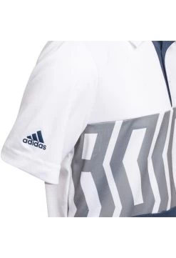 Adidas Junior Print Colour Blocking Polo Shirt GM4116 -Elite Golf Shop adidas Boys Print Colour Blocking Polo Shirt GM4116 90